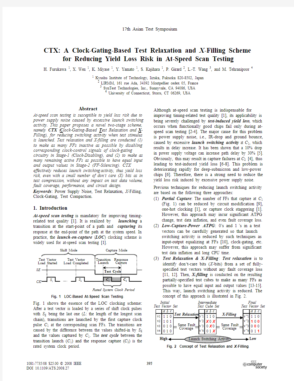 A Clock-Gating-Based Test Relaxation and X-Filling Scheme for Reducing Yield Loss Risk