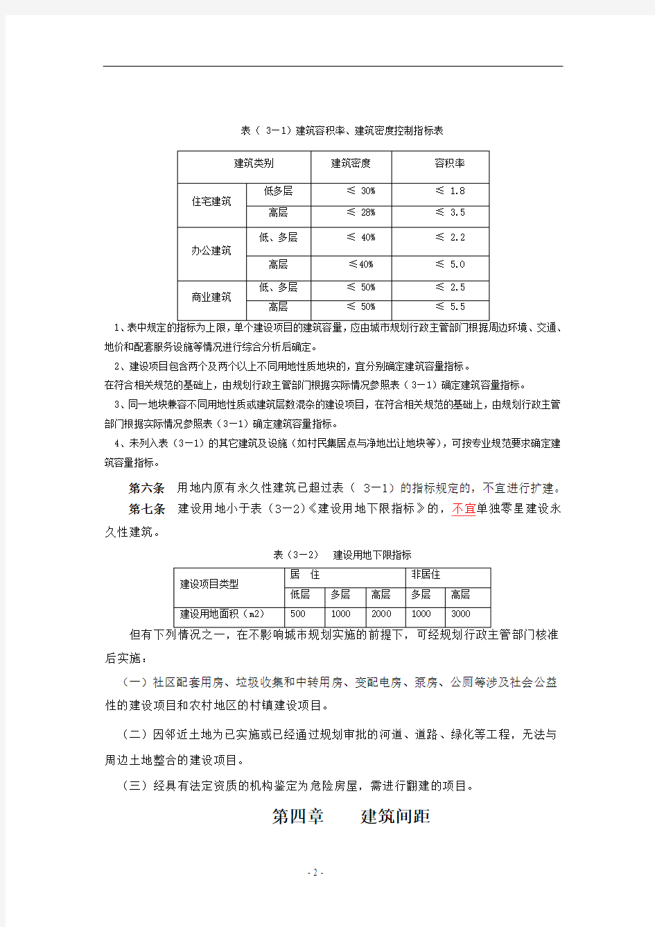 城市规划管理技术规定