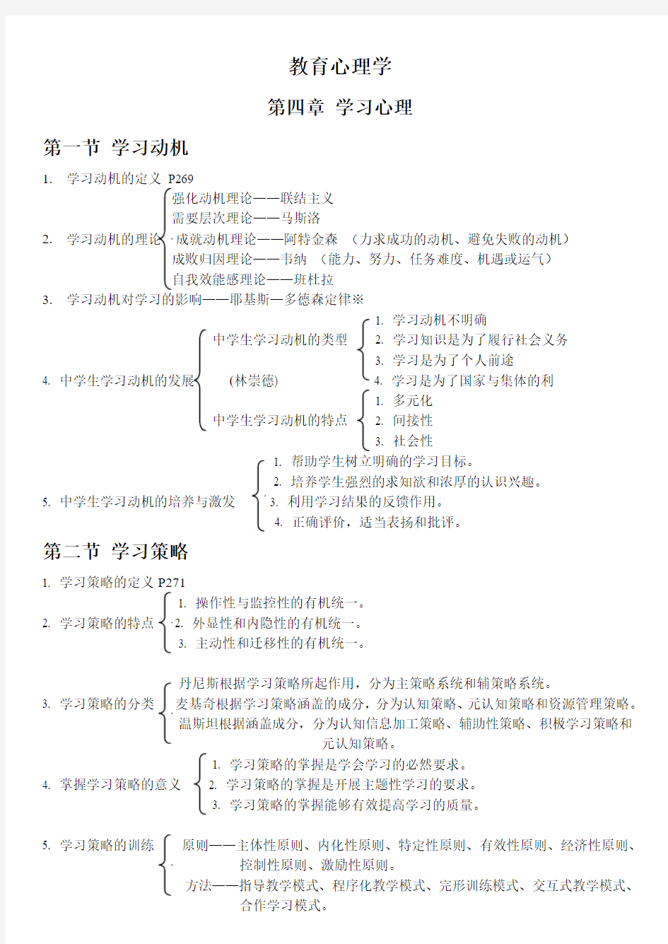 教育心理学第四章学习心理