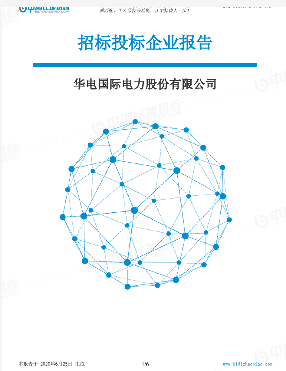 华电国际电力股份有限公司-招投标数据分析报告