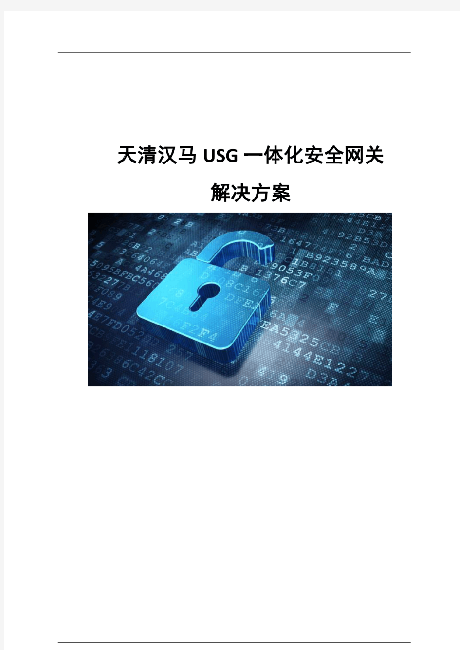 USG一体化安全网关解决方案