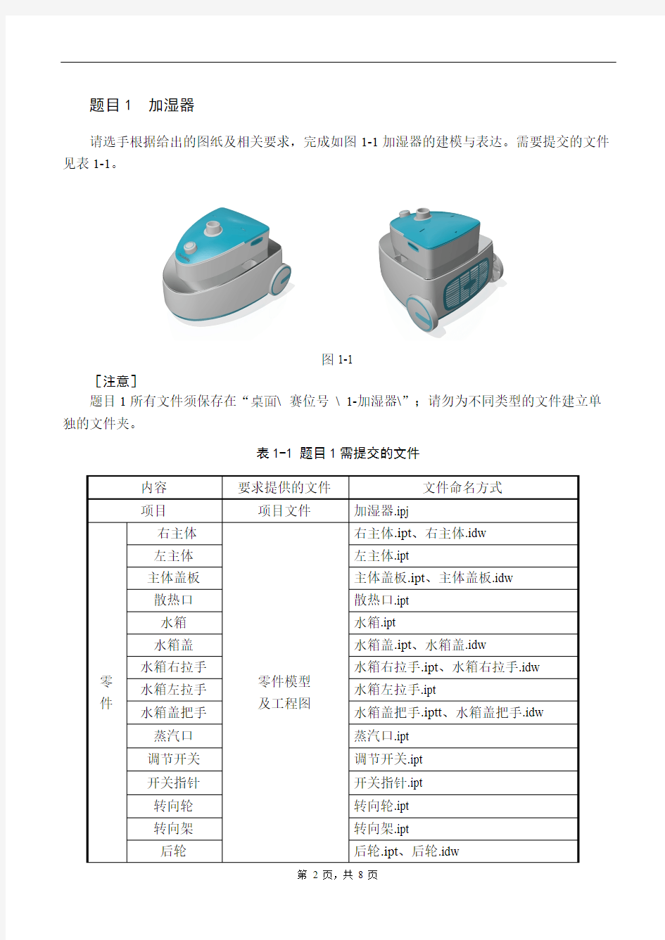 2018—2019年度广东省职业院校学生专业技能大赛(中职组)“工业产品设计与创客实践”赛项样题