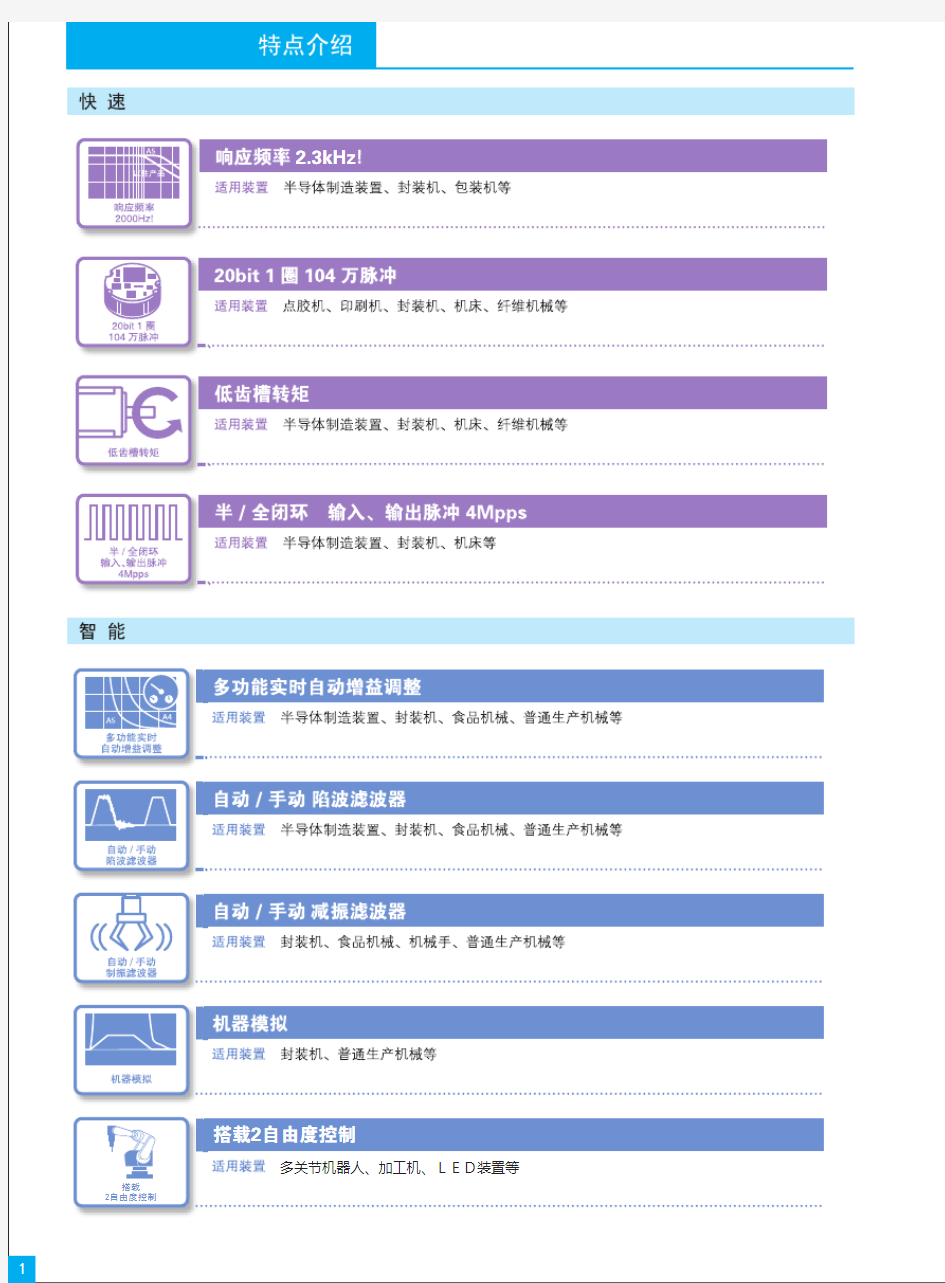 松下A 系列中文选型手册