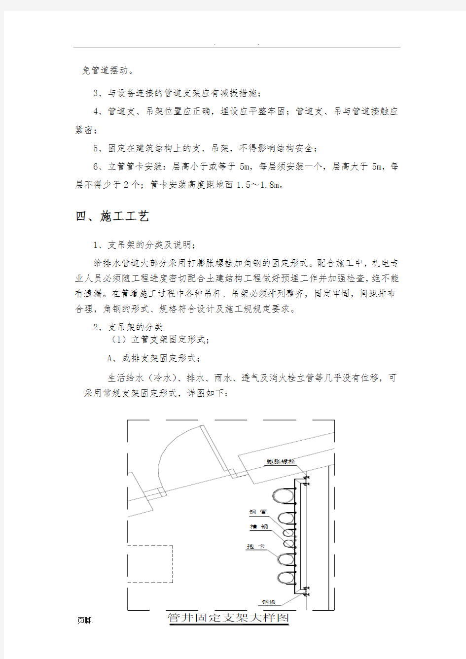 工程支吊架工程施工组织设计方案