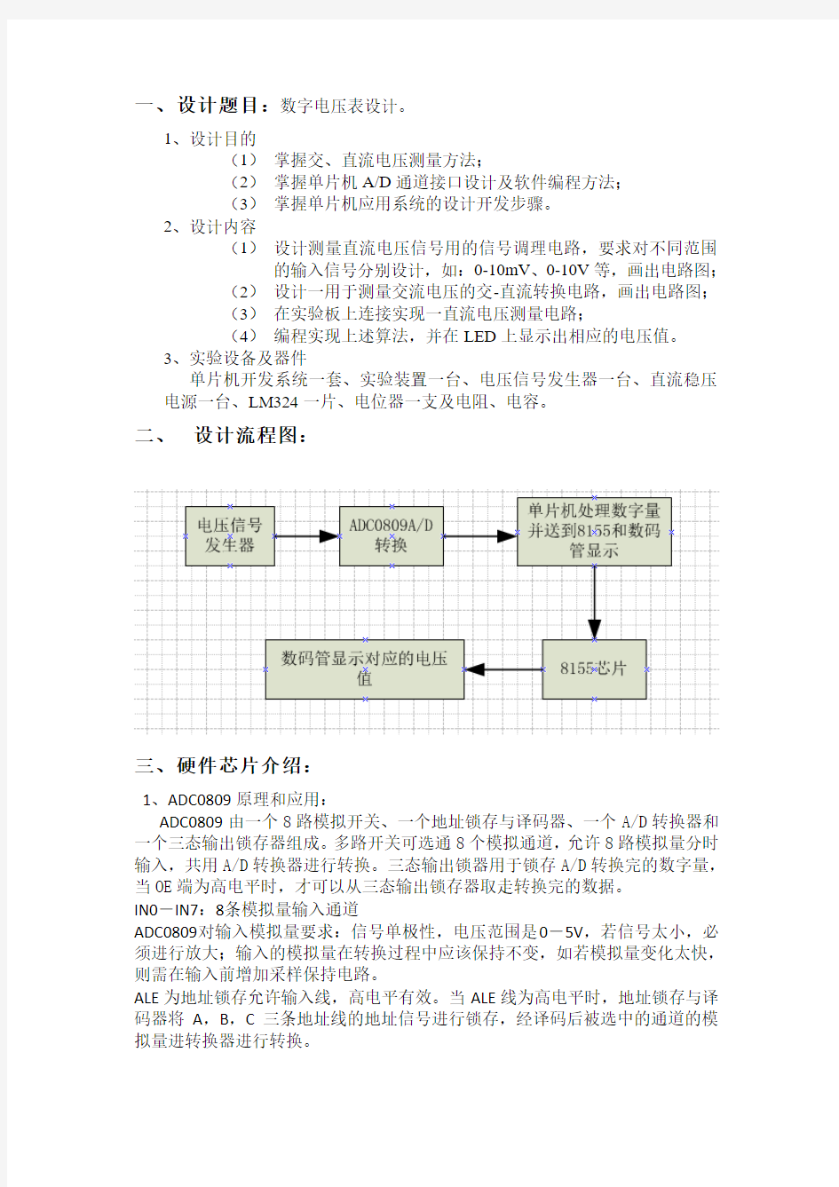 数字电压表设计