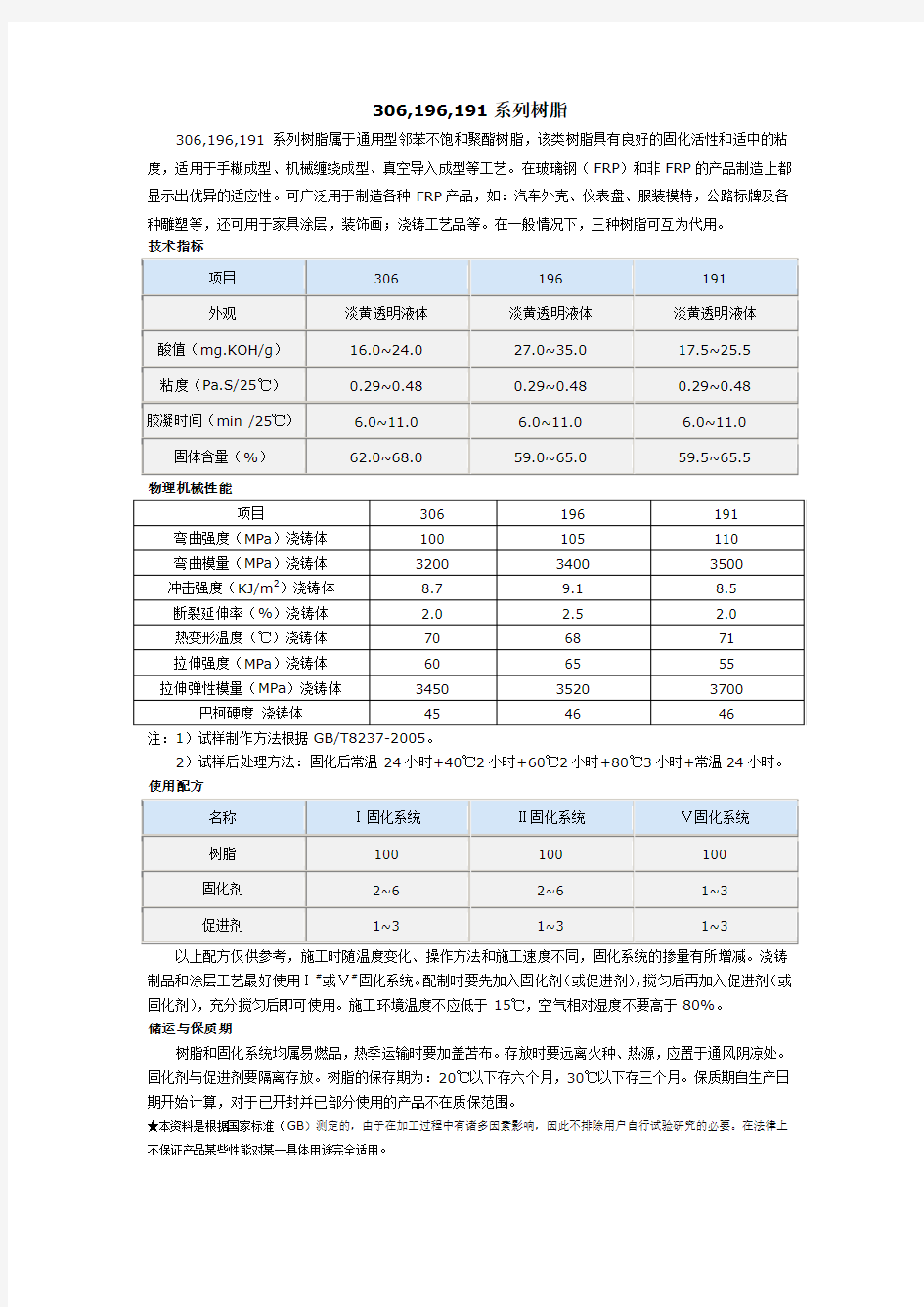 通用型树脂