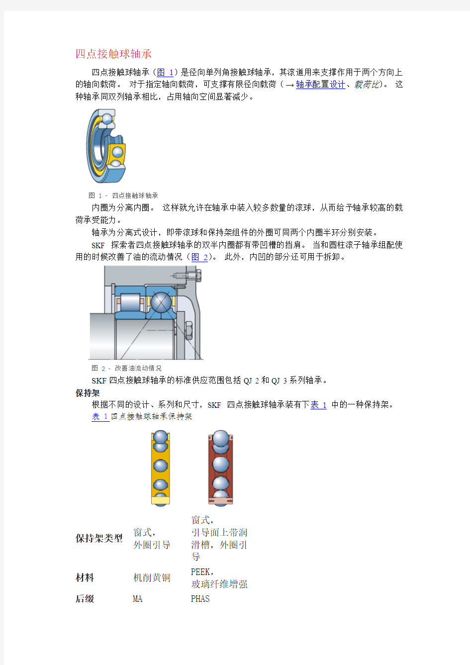 SKF四点接触球轴承