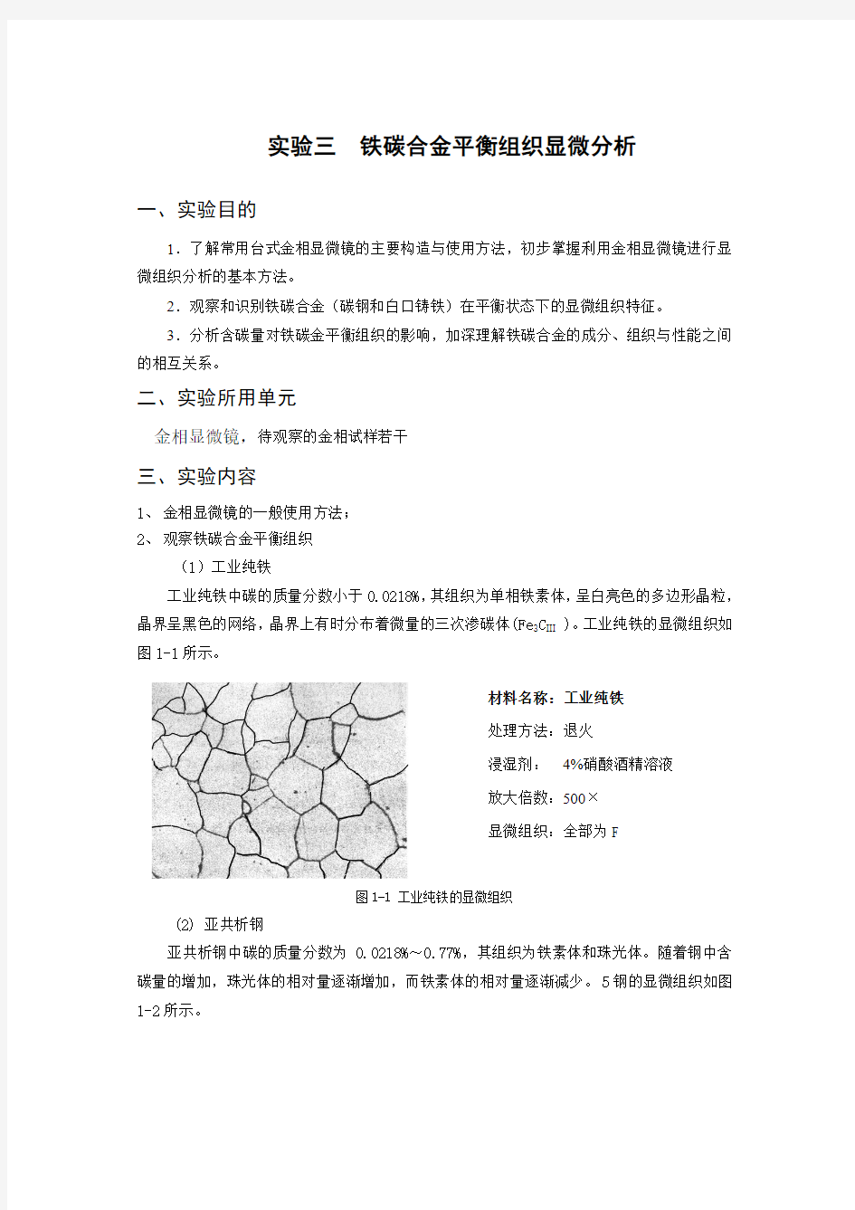 工程材料实训报告模板