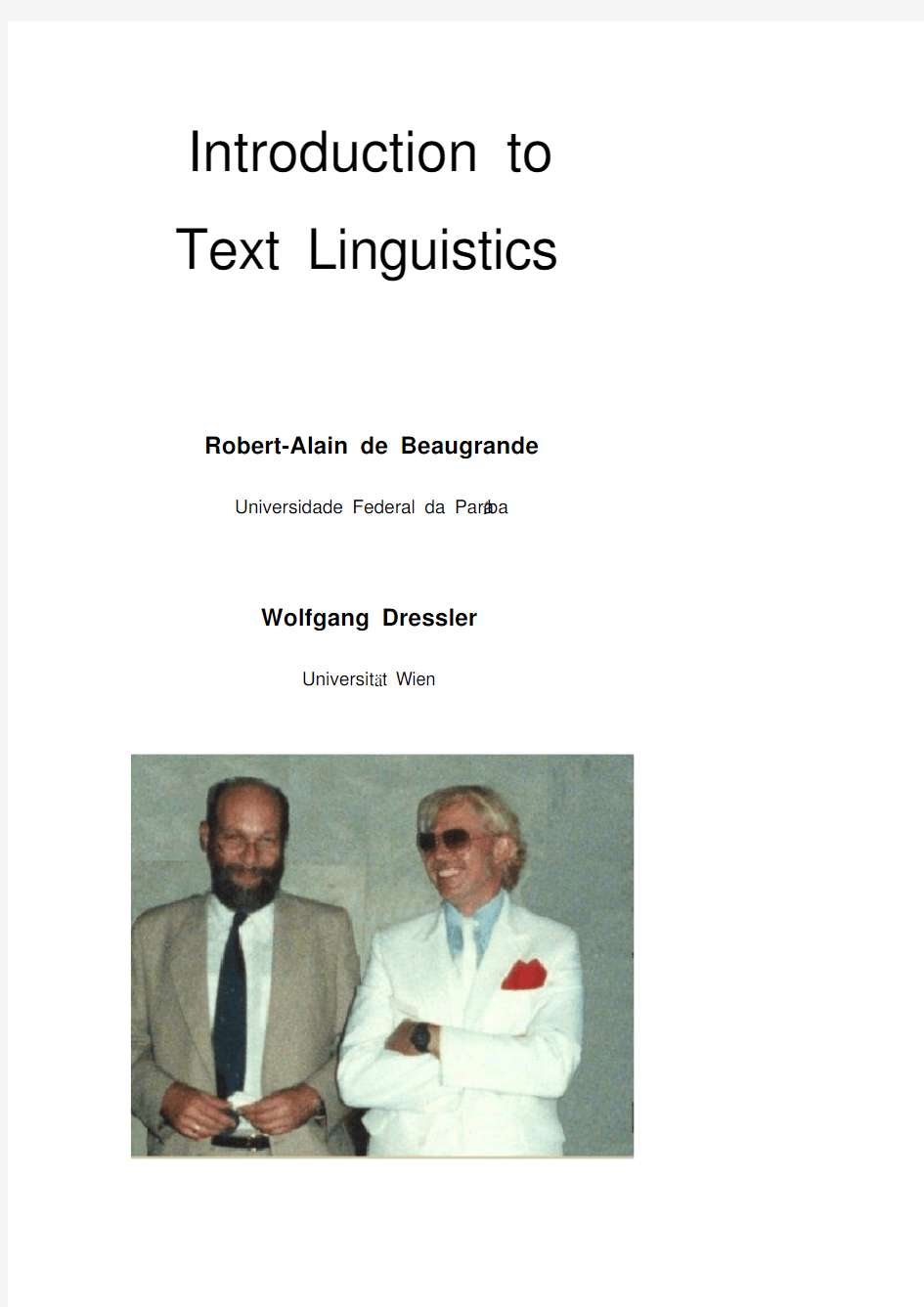 Text Linguistics