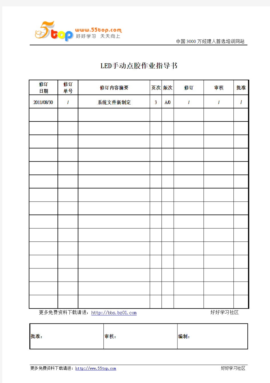 LED手动点胶作业指导书