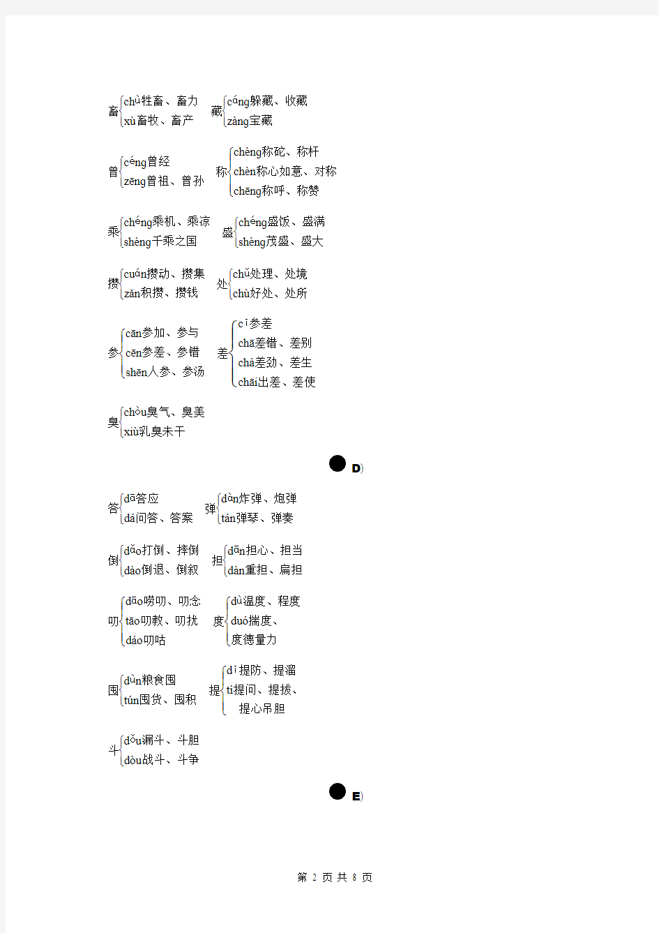 中考语文考前备考锦囊：初中生易读错的多音字