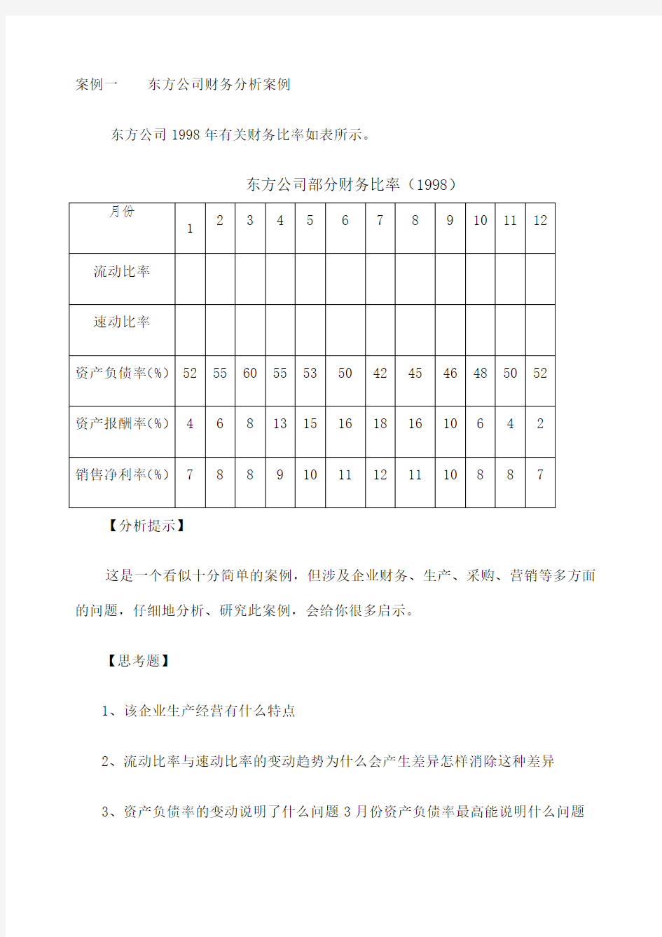 MBA公司理财案例集