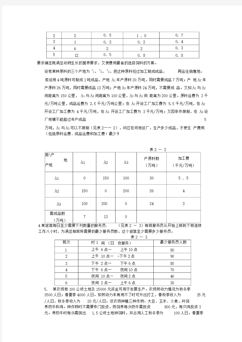 《运筹学》习题线性规划部分练习题及答案整理版