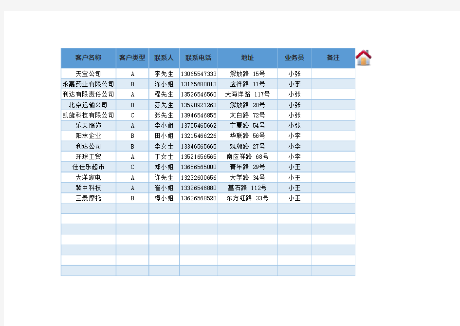 企业客户跟进管理系统Excel表格模板