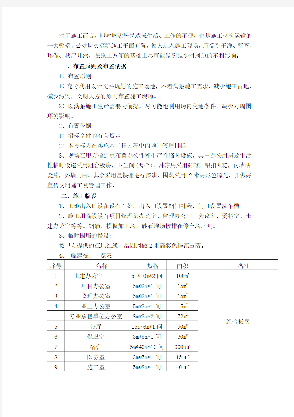 施工现场平面布置图及施工道路平面图