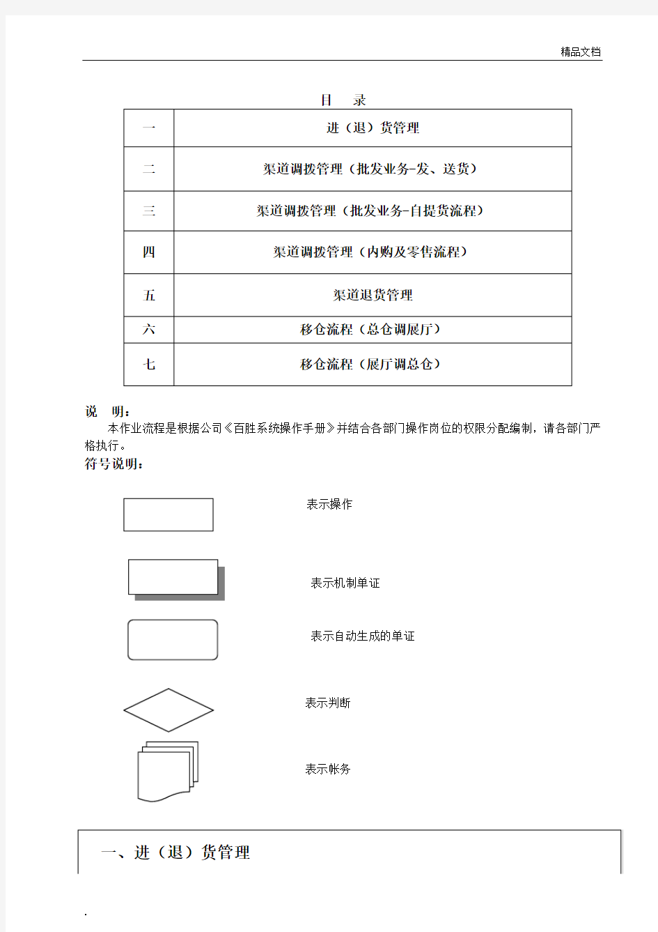 百胜系统操作流程图