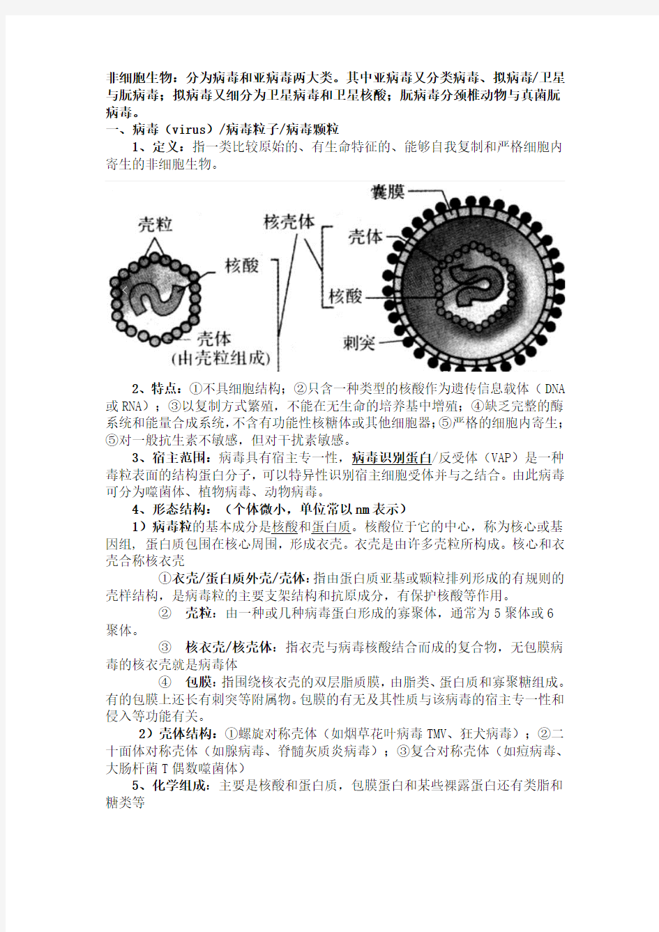 中科院考研851微生物学笔记第四章病毒与亚病毒