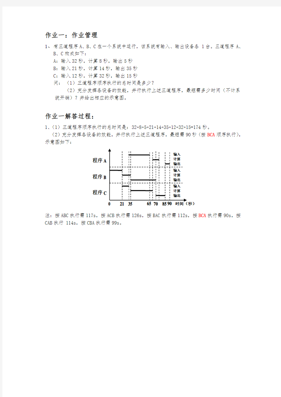 操作系统作业题(含答案)