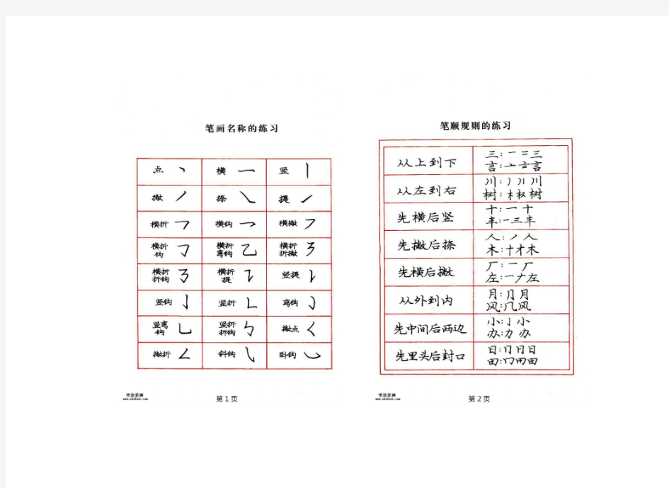 庞中华钢笔正楷字帖