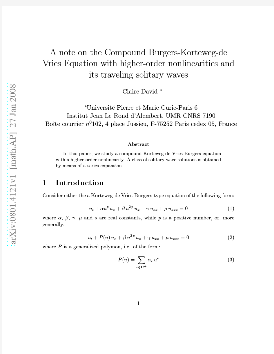 A note on the Compound Burgers-Korteweg-de Vries Equation with higher-order nonlinearities