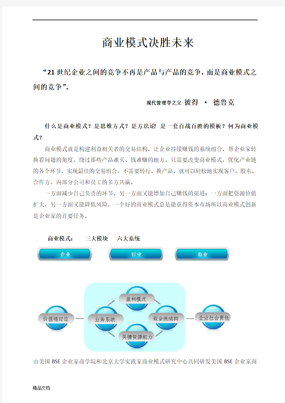 商业模式介绍+经典案例分析.doc