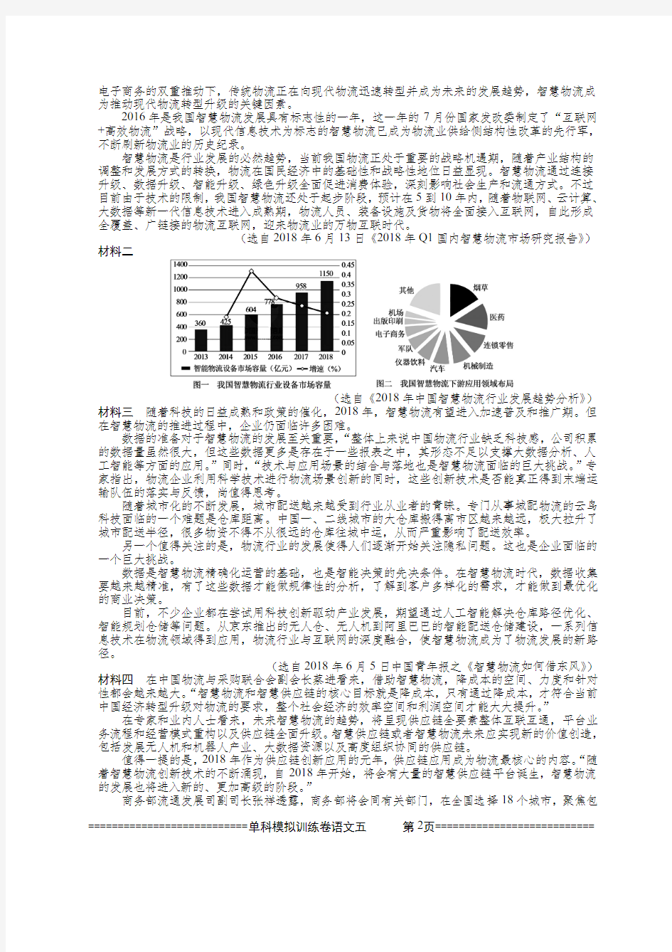 2019~20年度高考语文模拟训练卷