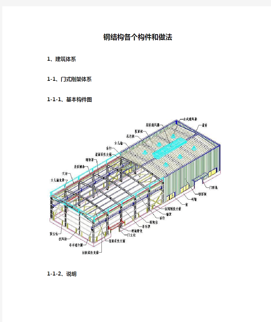 钢结构各个构件和做法