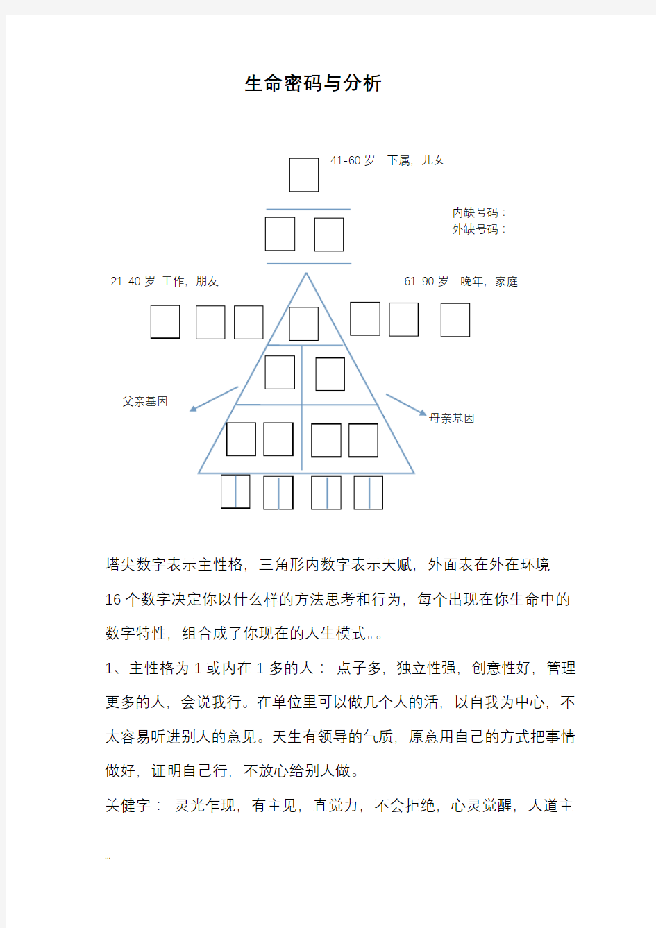 生命密码与分析