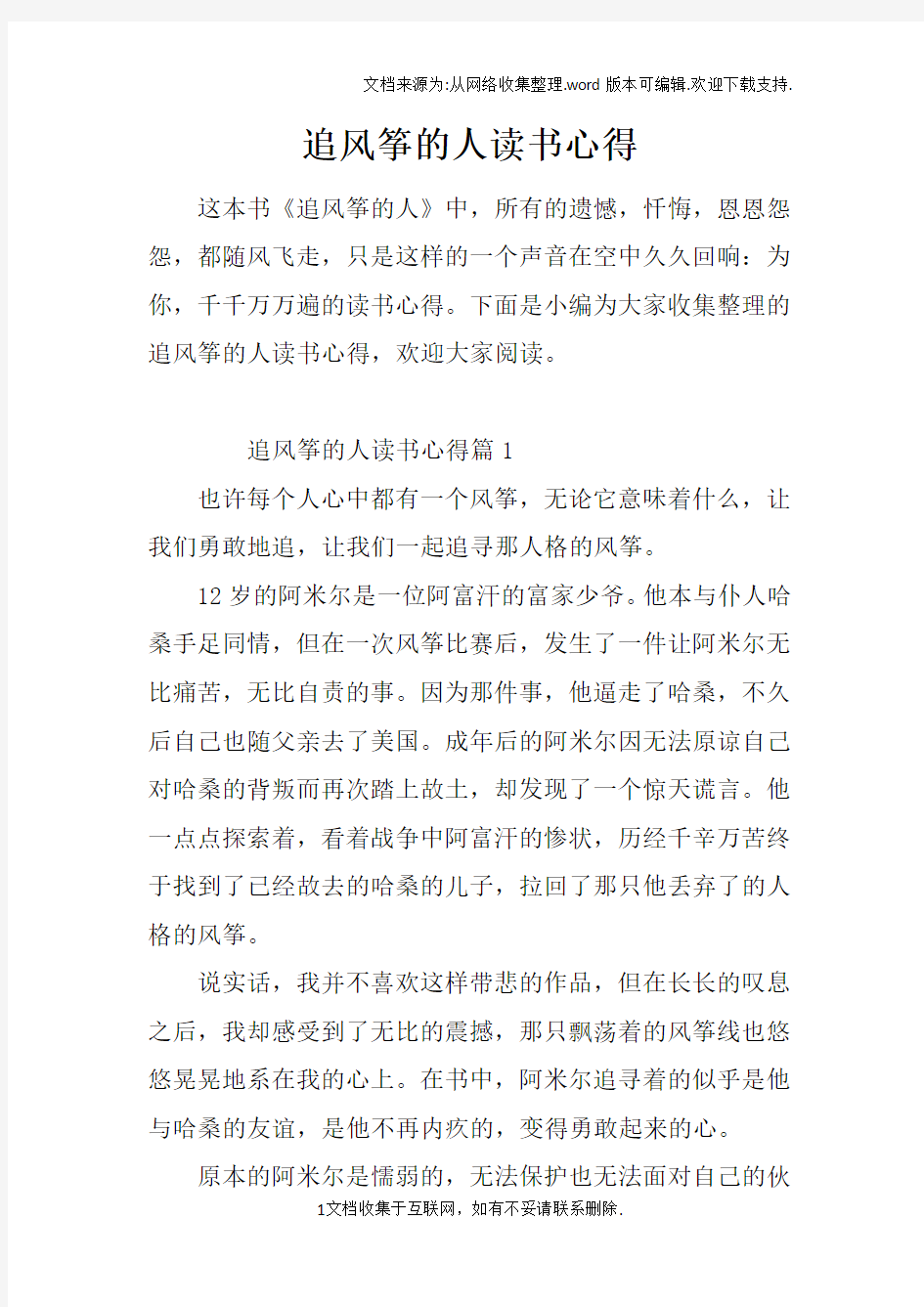 追风筝的人读书心得_1