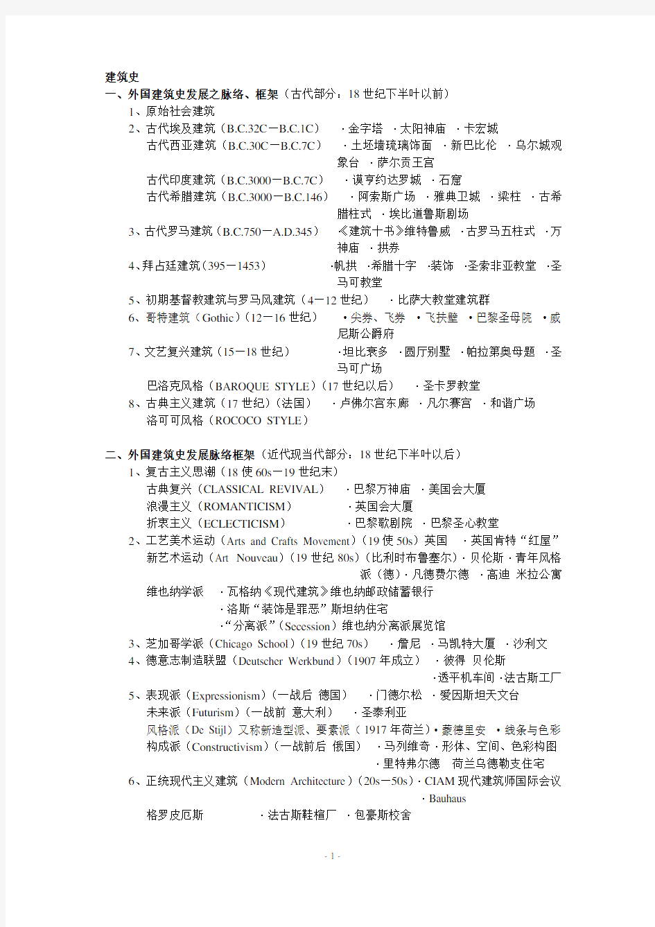 外国建筑史(东南大学)建筑_考研_笔记