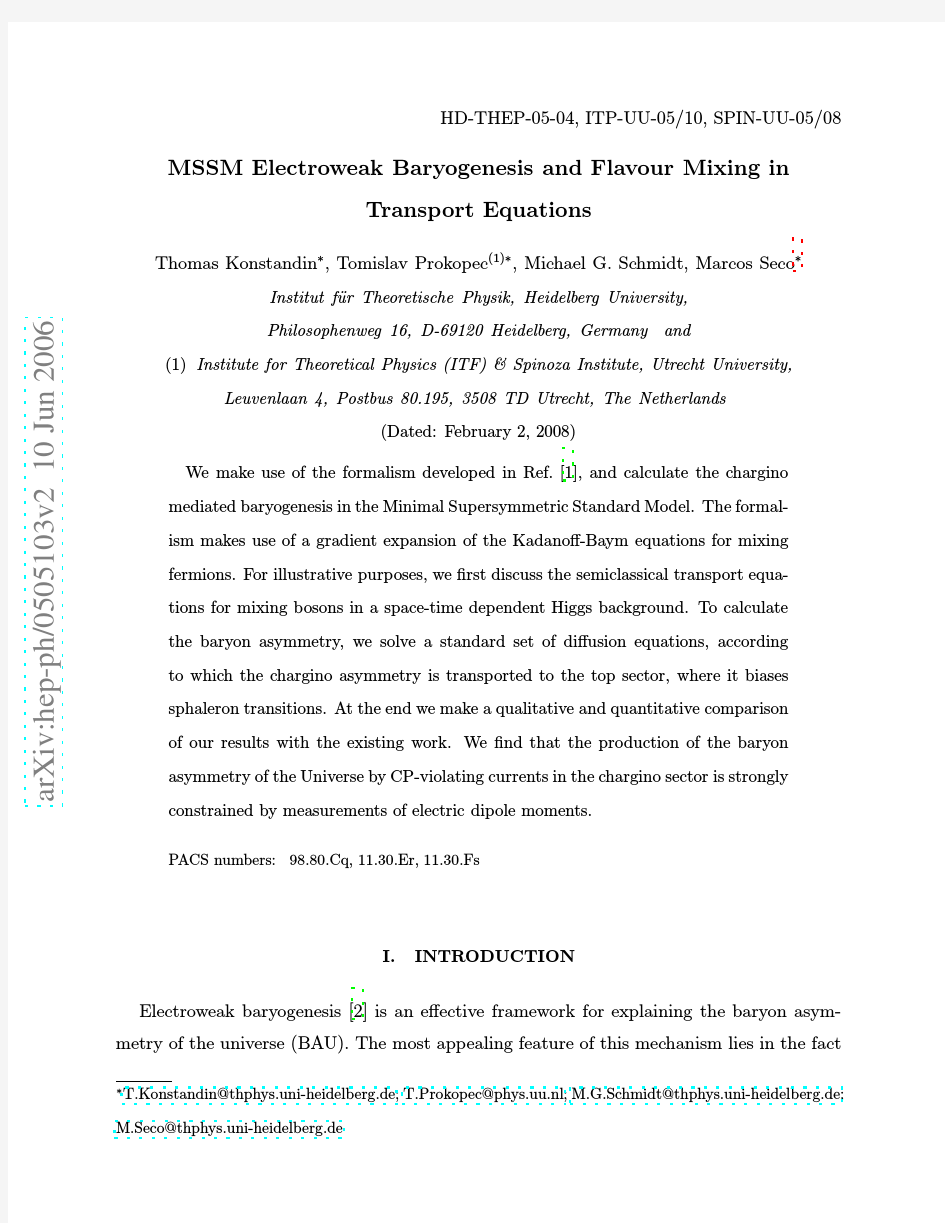 MSSM Electroweak Baryogenesis and Flavour Mixing in Transport Equations