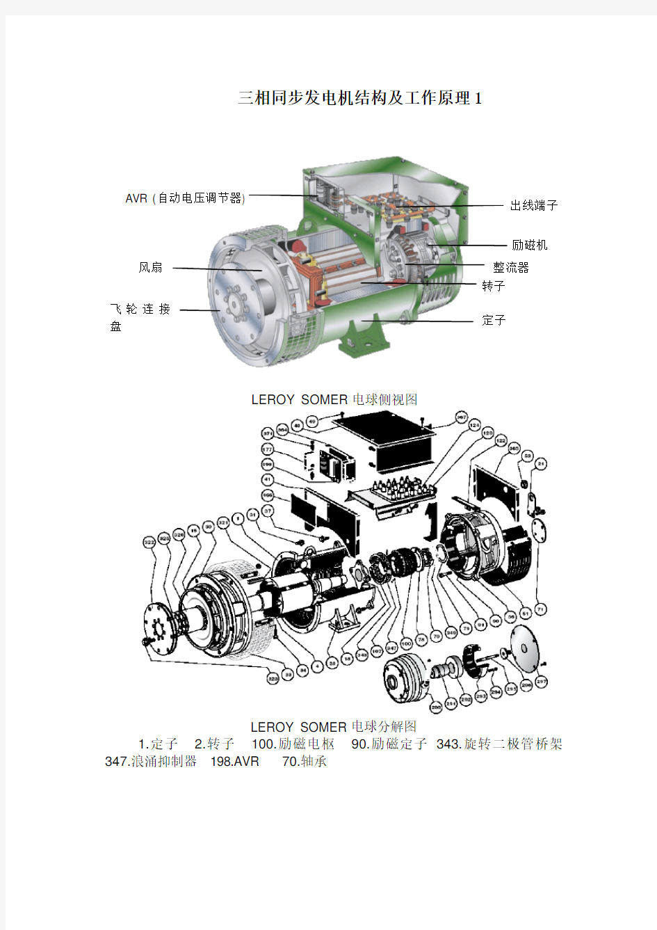 三相同步发电机的结构和工作原理1