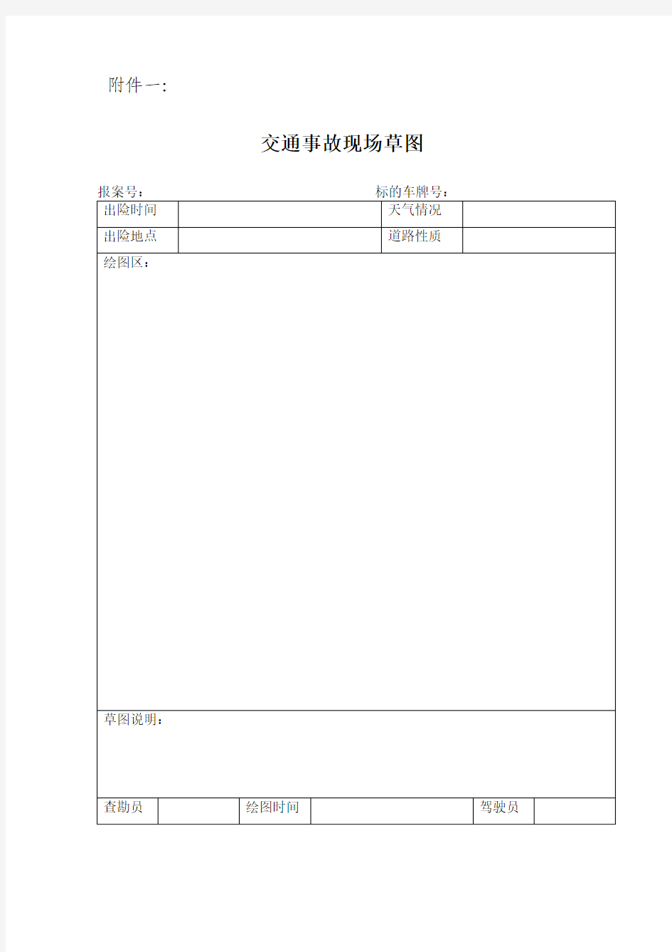 交通事故现场草图