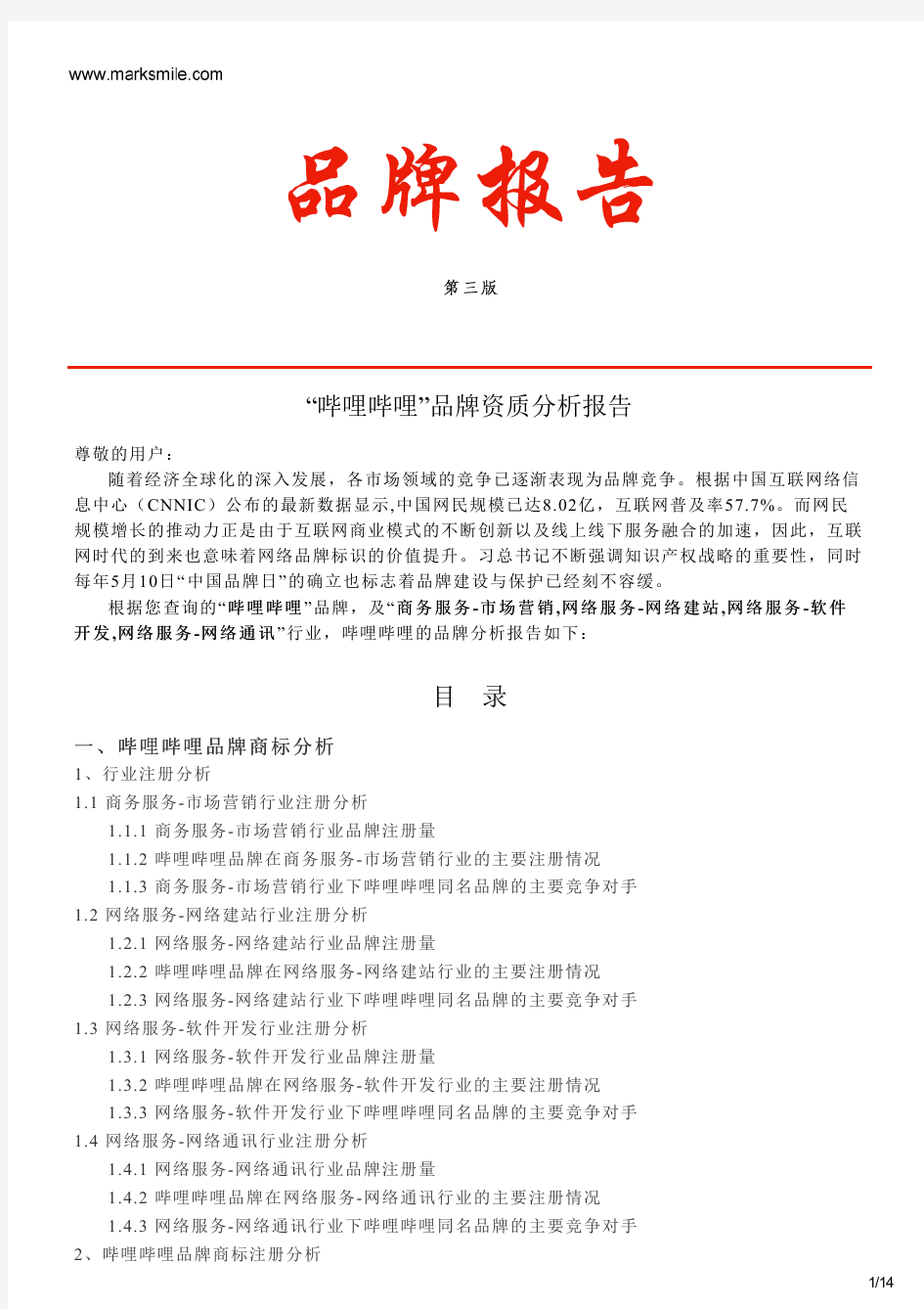 哔哩哔哩的品牌资质分析报告