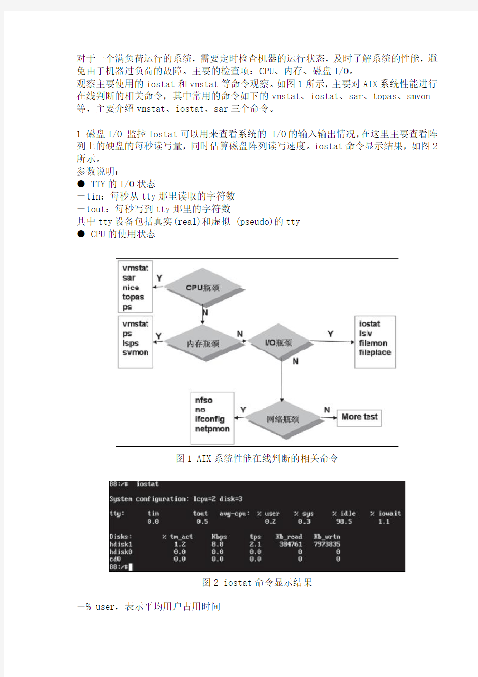 AIX操作系统关键性能指标监控