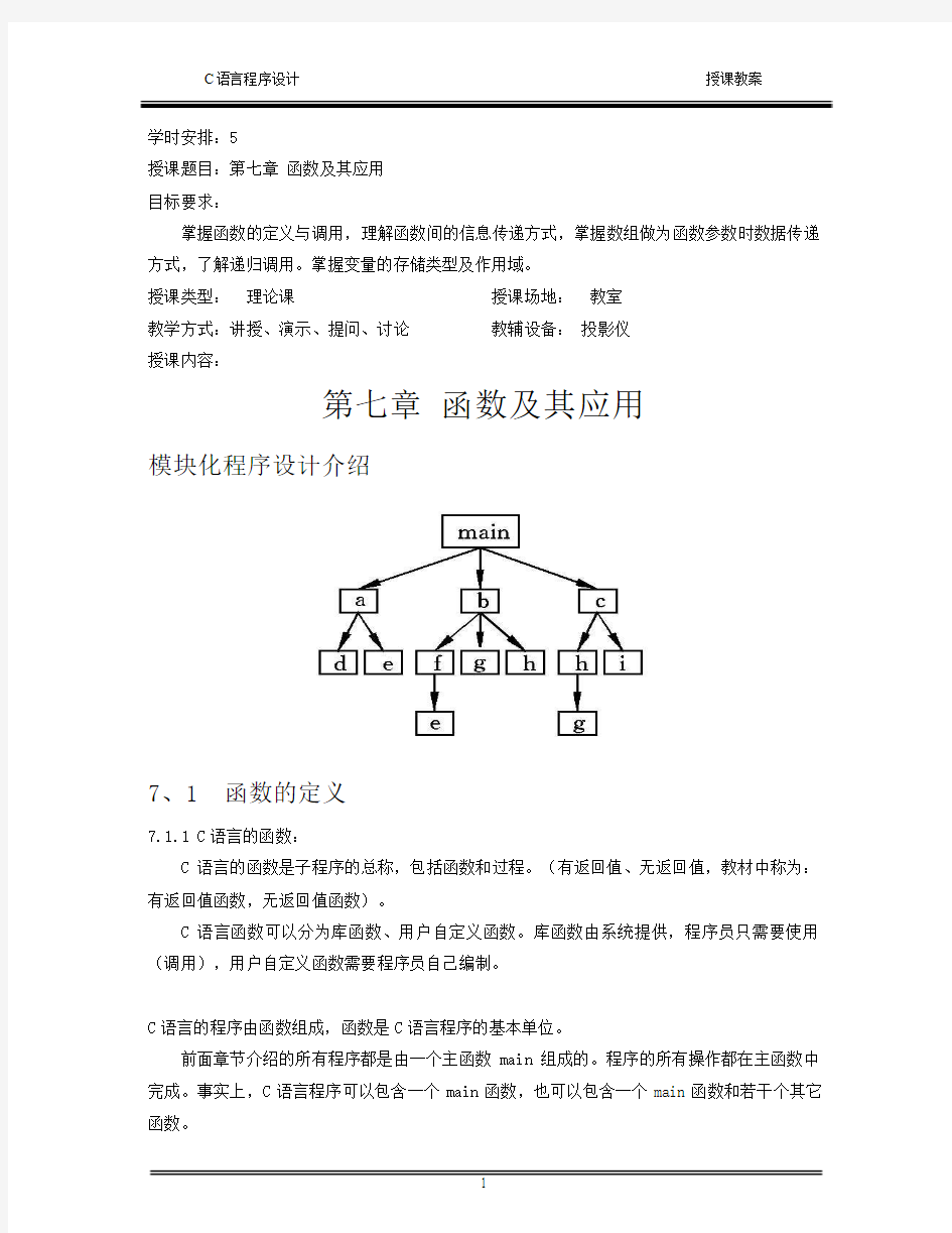 C语言-桂林理工大学7-第七章 函数及其应用