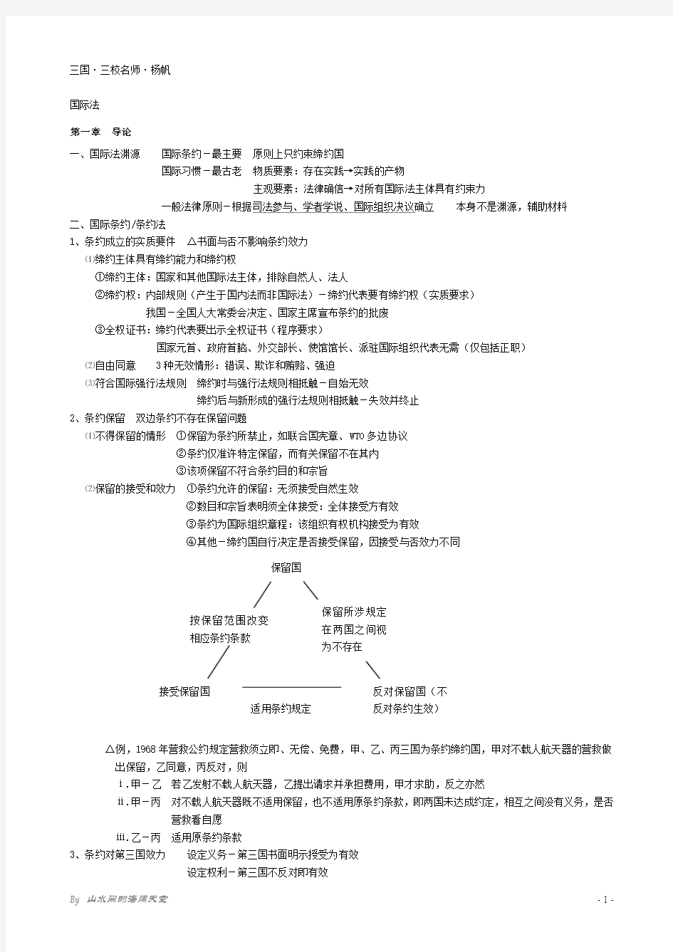 杨帆三国法笔记