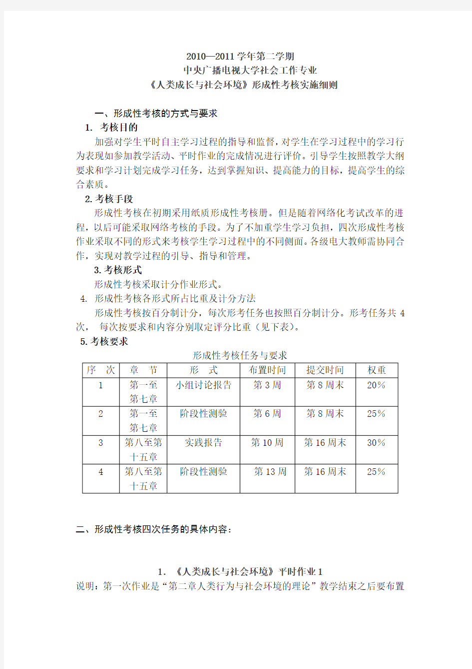 《人类成长与社会环境》形考作业1-4答案