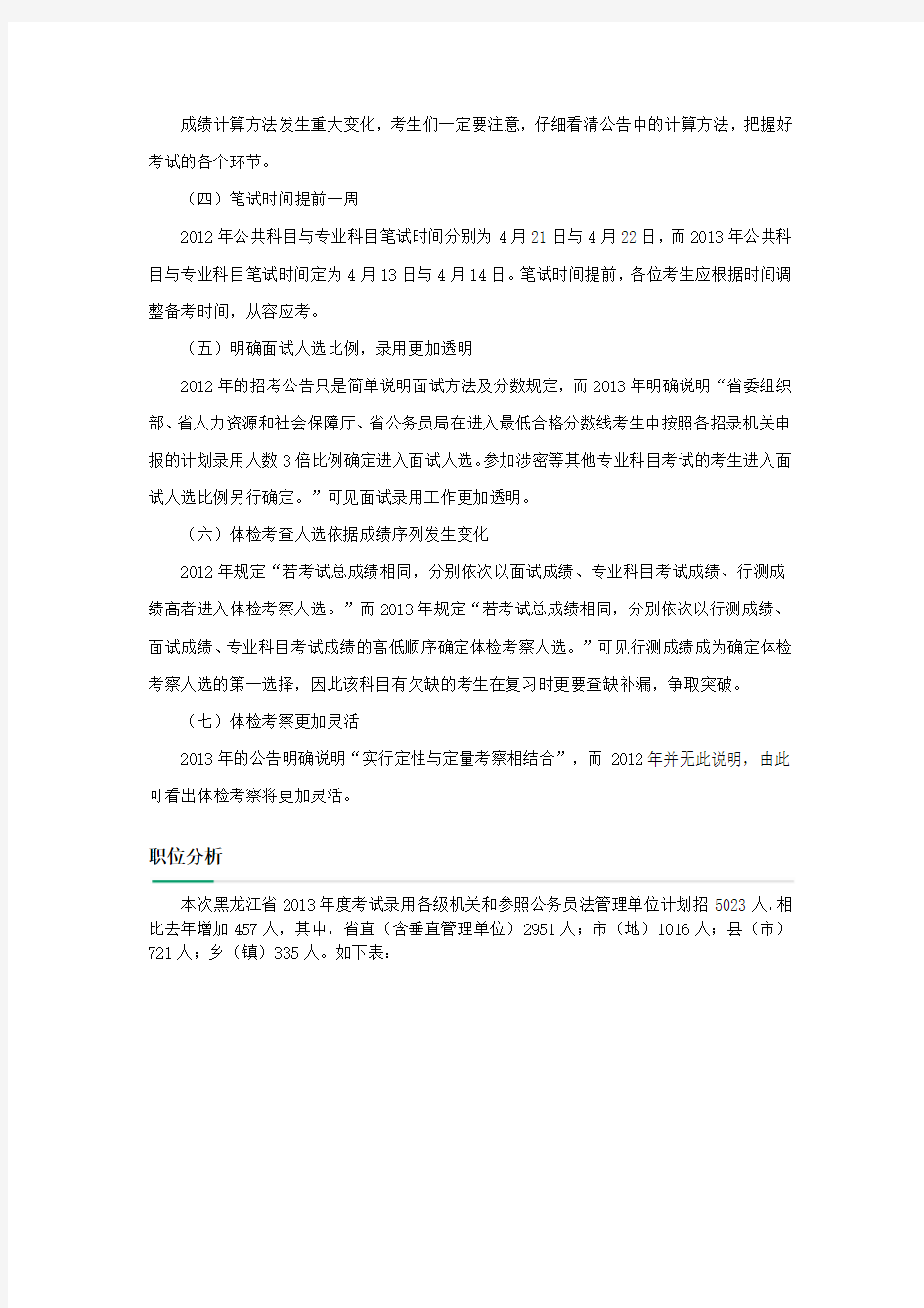 2014年黑龙江公务员考试报考指南完整版