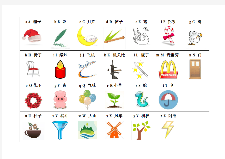 26个英文字母字根图