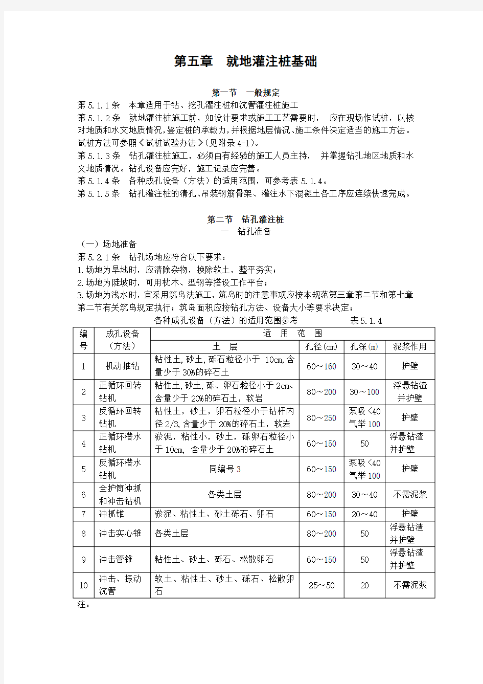 (完整版)钻孔灌注桩施工规范