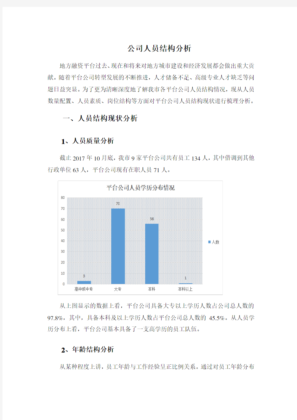 公司人员结构分析