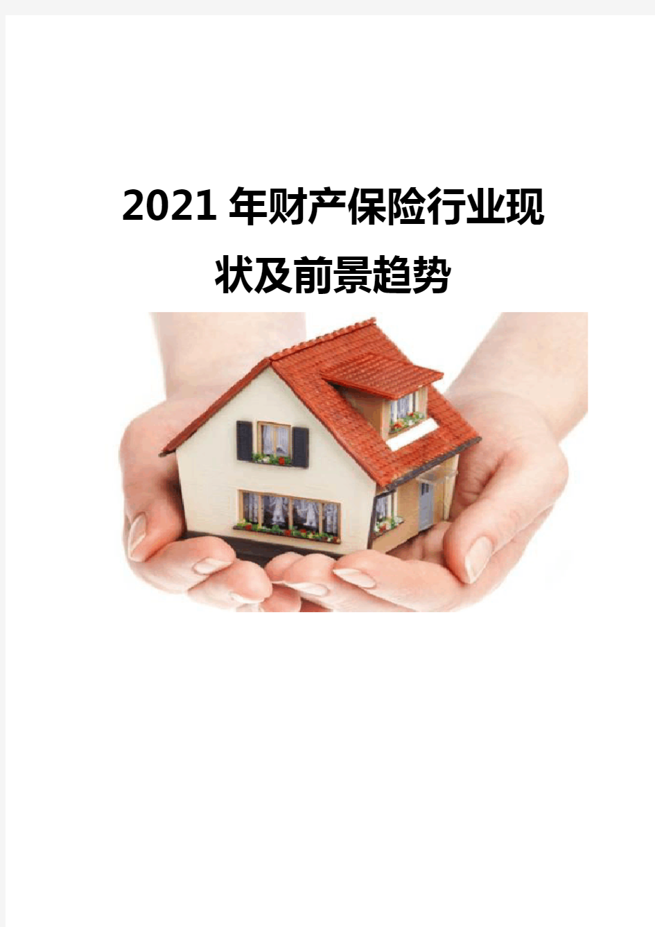 2021财产保险行业市场调研报告
