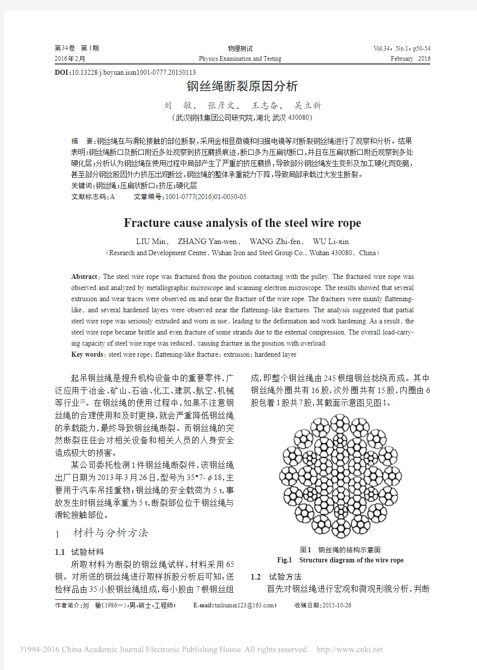 钢丝绳断裂原因分析