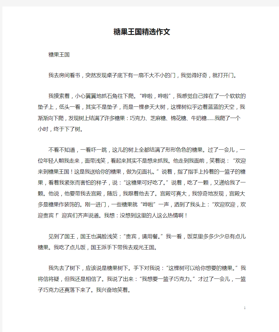 糖果王国精选作文