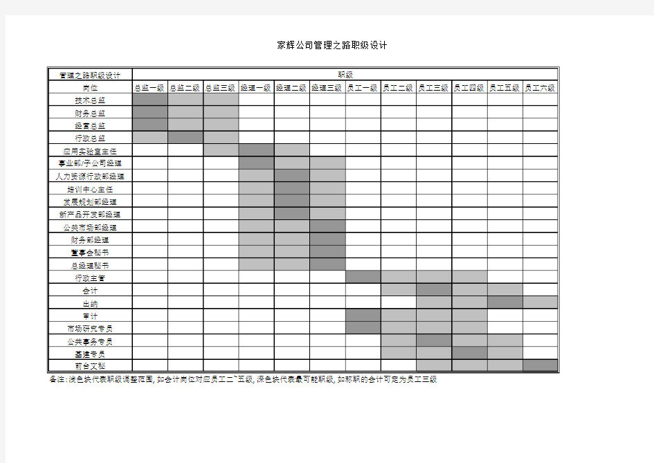 某企业管理之路职级设计表(xls)