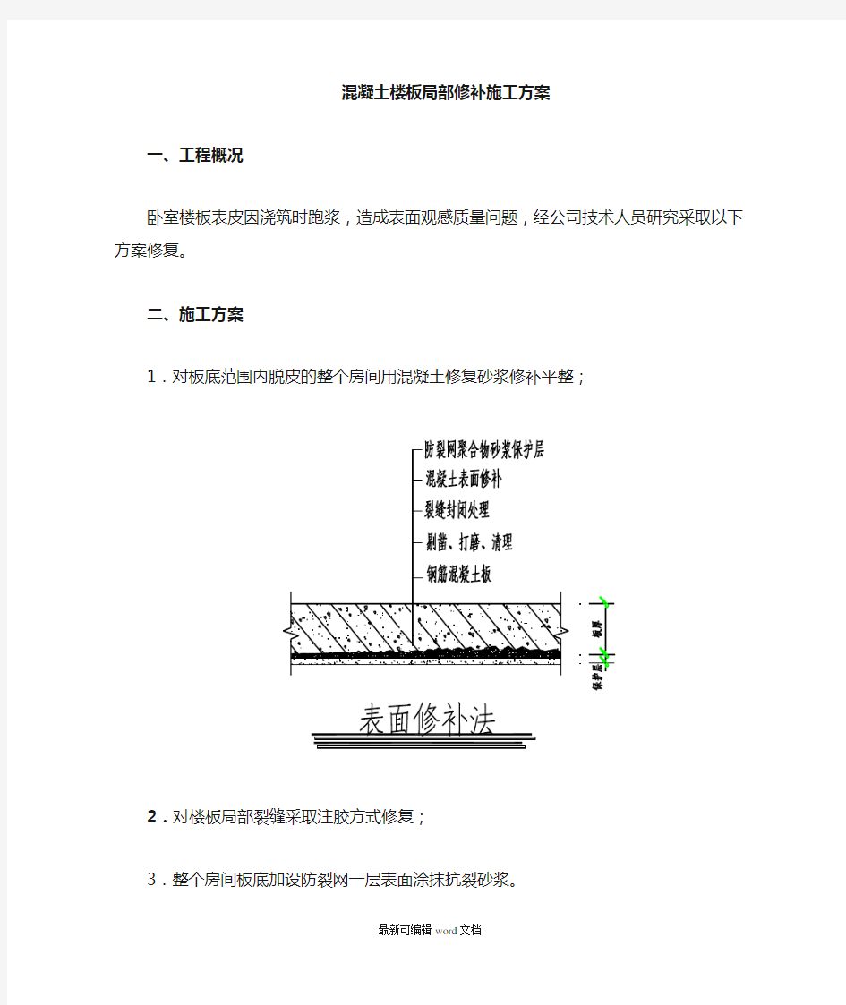 混凝土楼板修复方案