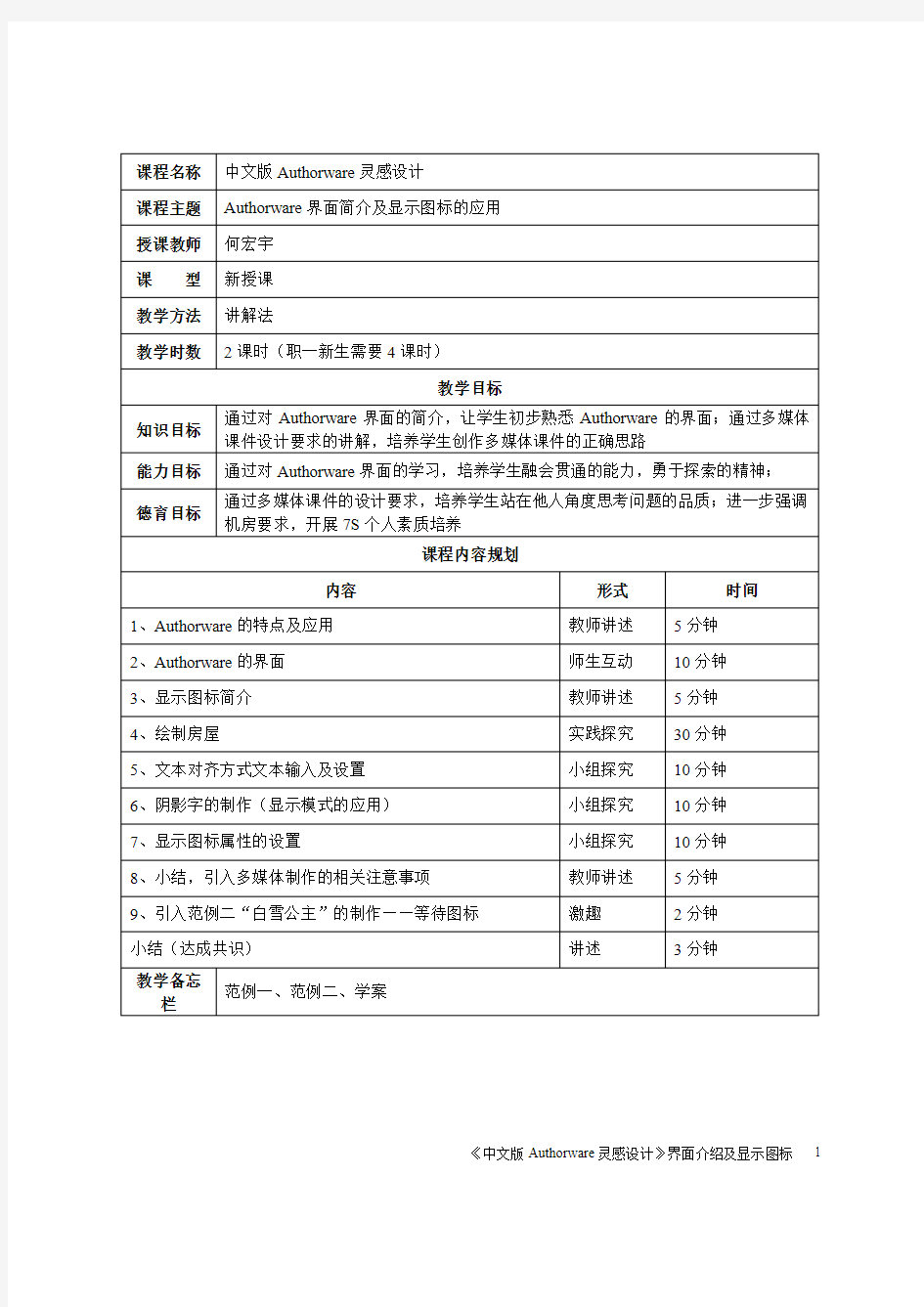 2、Authorware界面简介及显示图标的应用