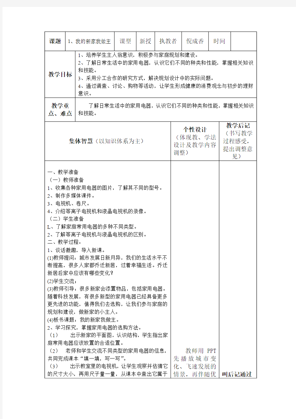 1、我的新家我做主