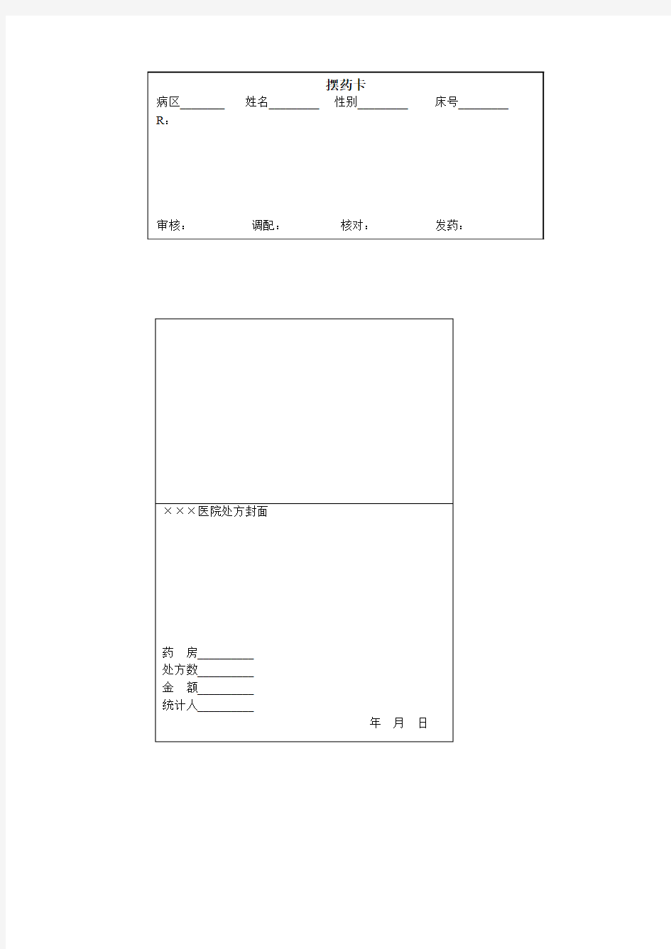 统计药品日消耗统计表